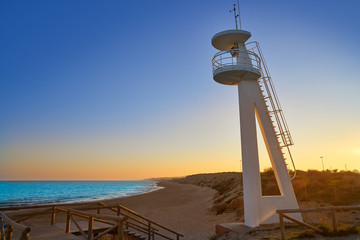 Guardamar del Segura Centre beach in Alicante of Spain