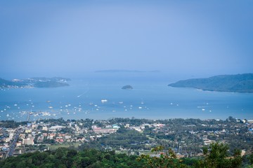 Phuket aerial view of an island