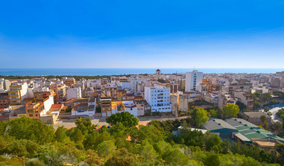 Fototapeta na wymiar Guardamar del Segura skyline in Spain