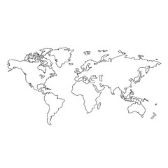 world map free from map style on background vector illustration