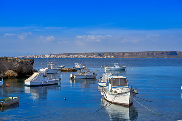 Fototapeta premium Nova Tabarca island port in Spain