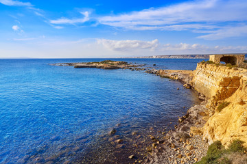 Fototapeta na wymiar Mediterranean sea in Nova Tabarca Spain