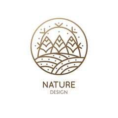 Wavy sunrise in circle