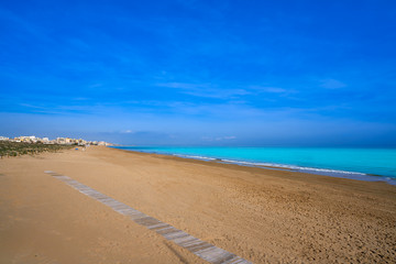 Fototapeta na wymiar Playa de la Mata beach in Torrevieja Spain