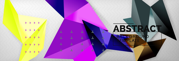 Triangles background techno template