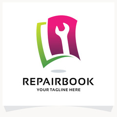 Repair Book Logo Design Template Inspiration