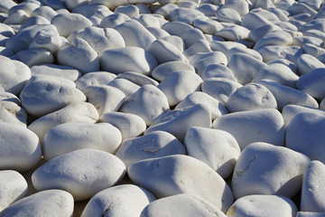 Fototapeta premium Detail of white stones in Oia, Santorini