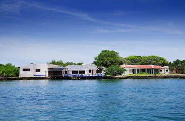 Carribean landscape on Isla Grande, Rosario Archipelago, Colombia, South America