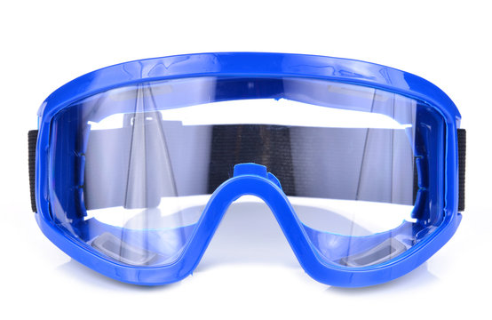 mechanic eye protection on white background