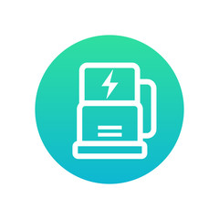 car charging station vector icon