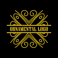 Luxury antique art deco monochrome hipster minimal geometric vintage linear vector frame , border , label, logo