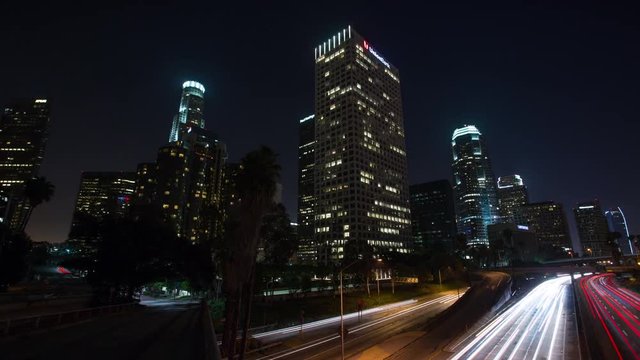 Los Angeles Freeway Whip Pan Timelapse 4k