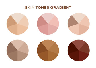 skin tone index color . infographic vector