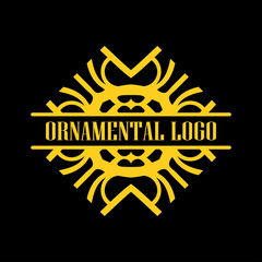 Fototapeta premium Luxury antique art deco monochrome hipster minimal geometric vintage linear vector frame , border , label, logo