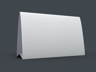 Stand for booklets with white sheets of paper. Mockup. 3D