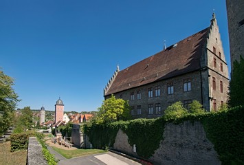 Fototapeta na wymiar In der Altstadt von Ochsenfurt, Unterfranken, Bayern, Deutschland 