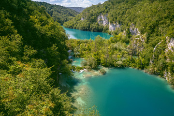 Obraz na płótnie Canvas Beautiful view in Plitvice Lakes National Park. Croatia