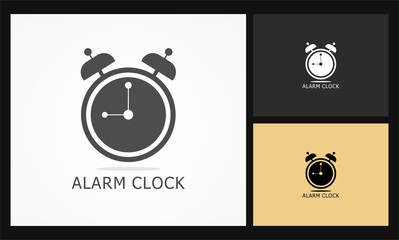 alarm clock icon vector logo