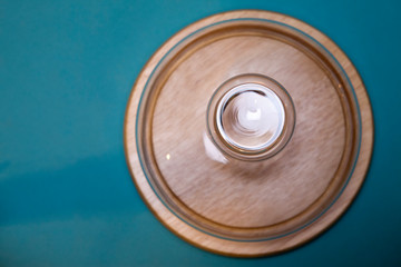 cheese dome on a bright background, small  depth of sharpness