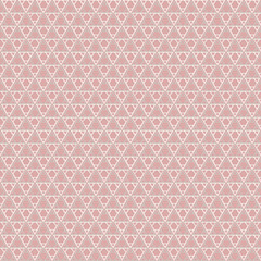 Geometric vintage line seamless background in pink and white pastel colors. Simple graphic design, trendy geometry in scandinavian style. For baby linen, web page background, gift and wrapping paper. 