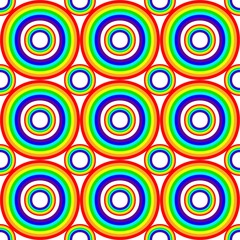 Fototapeta na wymiar seamless pattern of rainbow circles