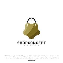 Star Shop Logo Design Concept. Shopping center Logo Vector. Shop and gifts symbol.
