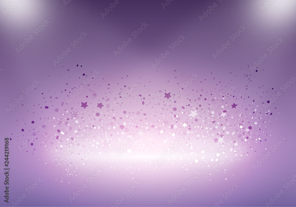 Poster vector scene with light and stars. background concept for advertising.