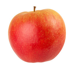 Fresh red apple isolated on white background with clipping path
