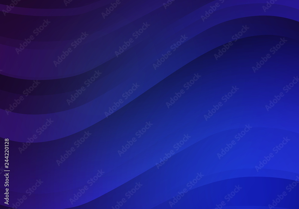 Aufkleber abstract blue background with waves. vector minimal banner