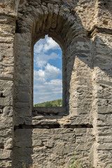 Abandoned Medieval Eastern Orthodox church of Saint John of Rila at the bottom of Zhrebchevo Reservoir, Sliven Region, Bulgaria