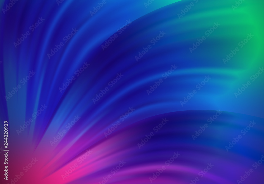 Aufkleber Colorful Abstract Background with Blurred Parts. Blue and Purple Gradient Waves. Bright Vector Pattern