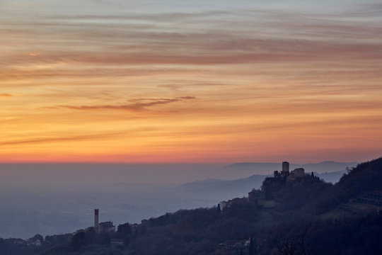 Rocca di Brendola tramonto