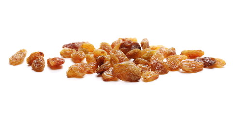 Raisins isolated on white background