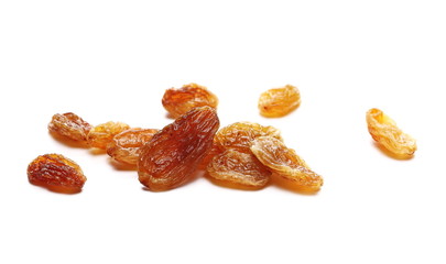 Raisins isolated on white background