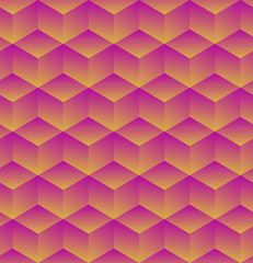 Abstract 3d geometric background with cubes. Vector illustration