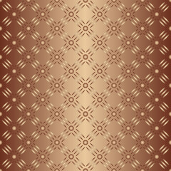 Shiny bronze gradient metal circles seamless pattern
