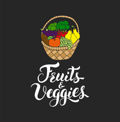 Fruits and Veggies in the basket