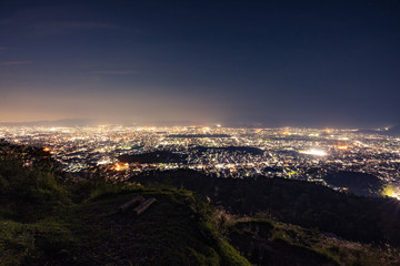 《絶景》大文字から眺める京都市内の夜景