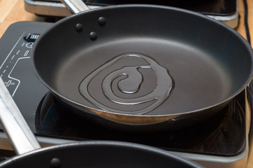 Pan with oil