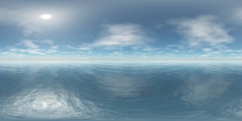 HDRI, environment map , Round panorama, spherical panorama, equidistant projection, panorama 360, seascape © ustas