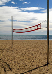 Beach volleyball court in Barcelona