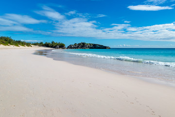 Horseshoe Bay Beach on the Island of Bermuda, on a Sunny Day
