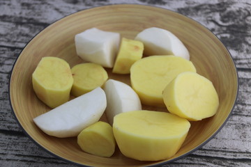 Pommes de terre et navet