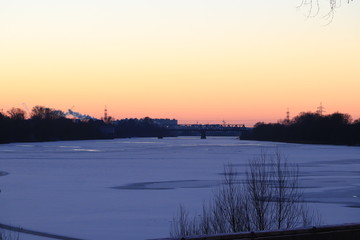 Зимний закат.
