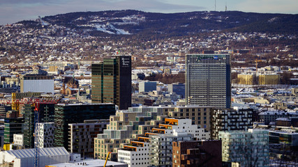 Oslo widok z Ekeberg landscape krajobraz Norwegia Norge Norway 