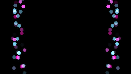 Abstract background with various multicolored hexagons. Big and small.