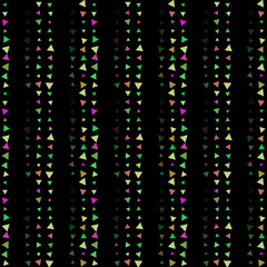 Abstract seamless pattern background with multi-colored varied triangles.