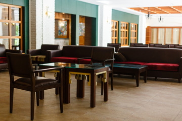 Empty conference room before meeting, concept of business.