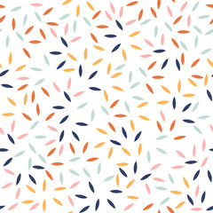 Abstract naadloos patroon met hand getrokken kleurrijke vormen. Grappige print van textiel of papier. Vector illustratie.