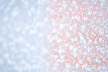 Large snow flakes on the window